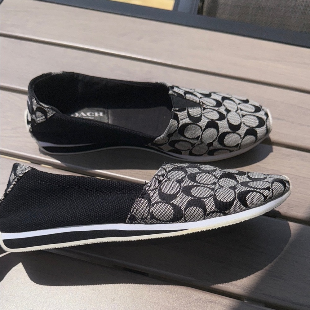 coach monogram flats